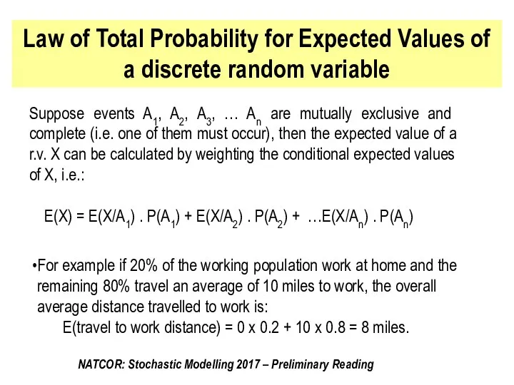 Law of Total Probability for Expected Values of a discrete random