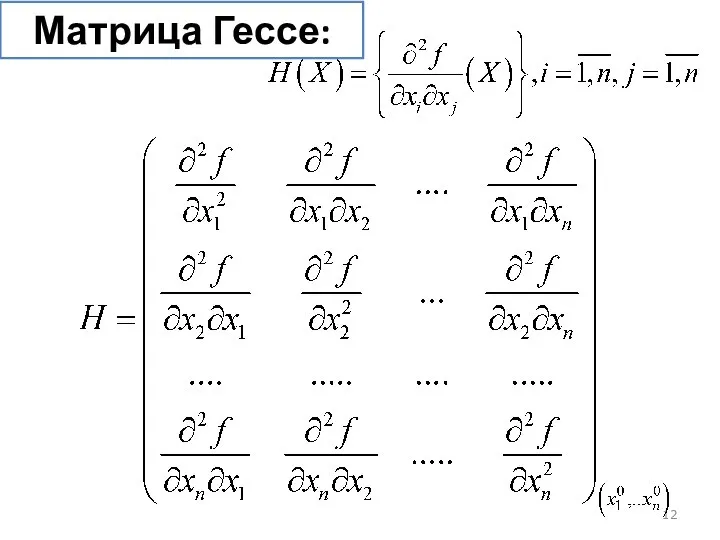 Матрица Гессе: