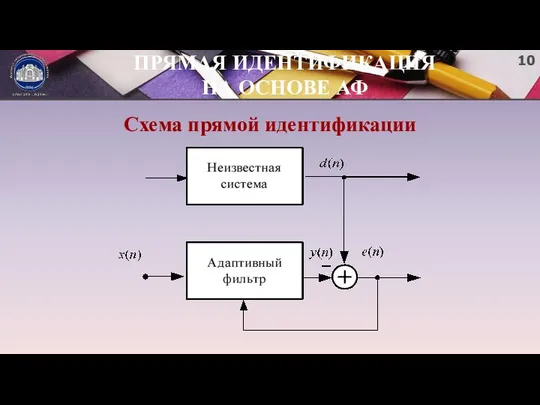 ПРЯМАЯ ИДЕНТИФИКАЦИЯ НА ОСНОВЕ АФ Схема прямой идентификации