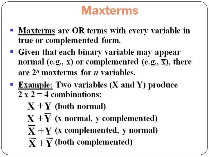 Maxterms