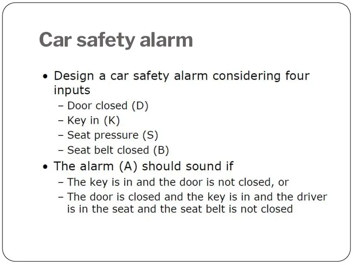 Car safety alarm