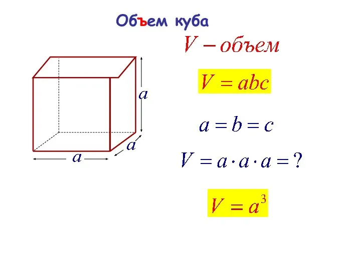 Объем куба