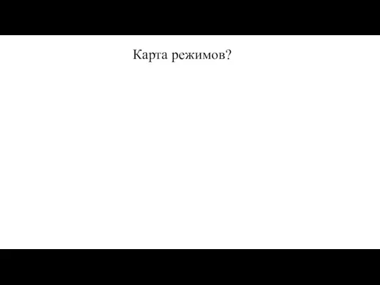 Карта режимов?