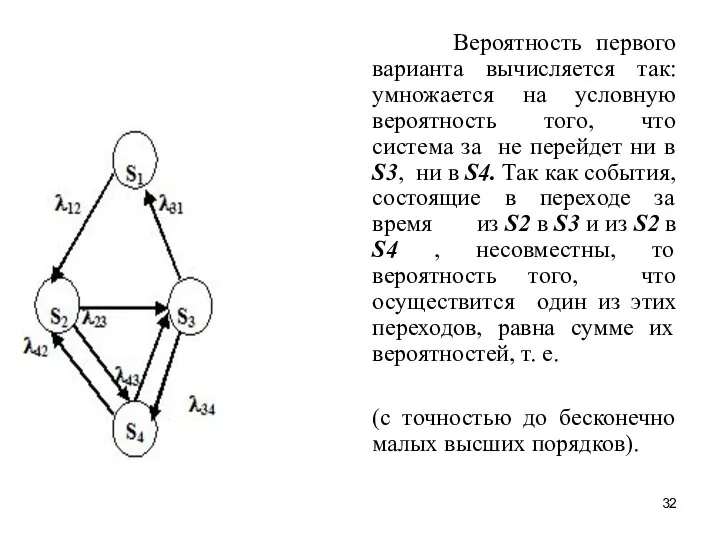 Вероятность первого варианта вычисляется так: умножается на условную вероятность того, что