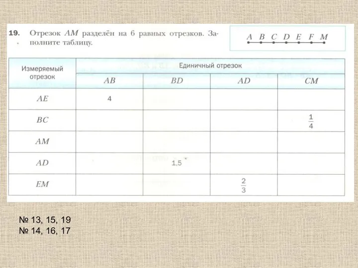 № 13, 15, 19 № 14, 16, 17