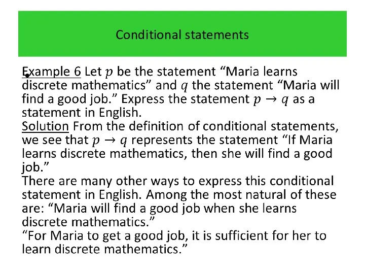 Conditional statements