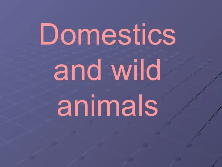 Domestics and wild animals