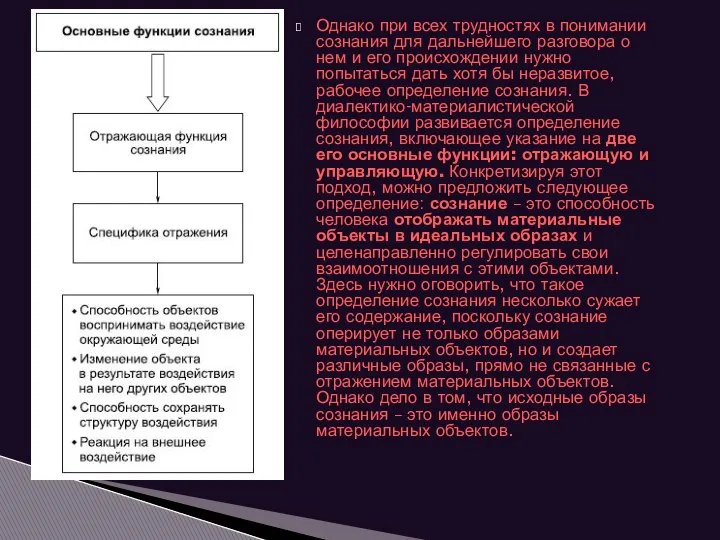 Однако при всех трудностях в понимании сознания для дальнейшего разговора о