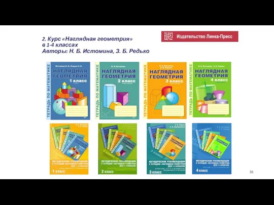 2. Курс «Наглядная геометрия» в 1-4 классах Авторы: Н. Б. Истомина, З. Б. Редько