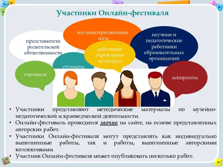 представители родительской общественности все заинтересованные лица научные и педагогические работники образовательных