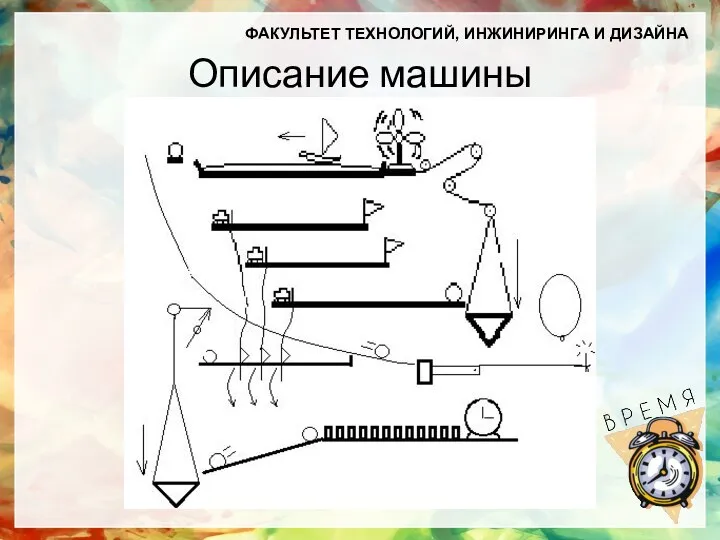 Описание машины ФАКУЛЬТЕТ ТЕХНОЛОГИЙ, ИНЖИНИРИНГА И ДИЗАЙНА