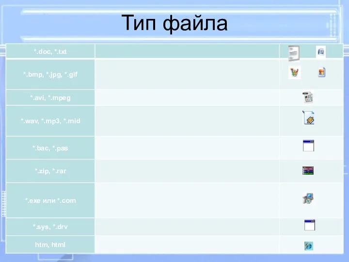 Тип файла