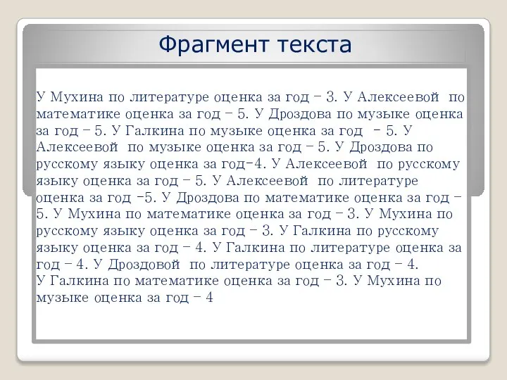 У Мухина по литературе оценка за год – 3. У Алексеевой