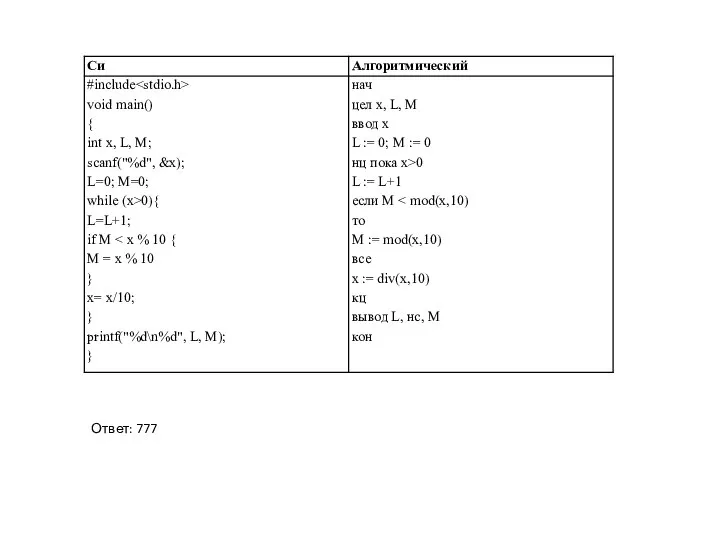 Ответ: 777