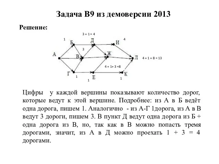 Задача B9 из демоверсии 2013 4 + 1 + 8 =