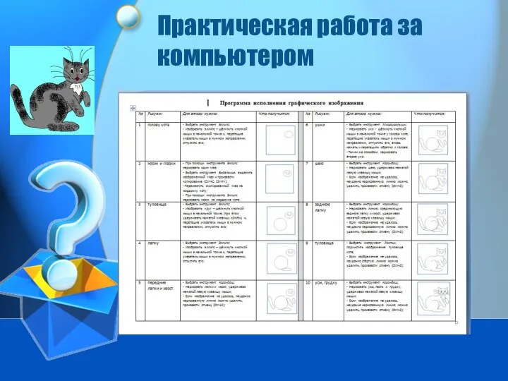 Практическая работа за компьютером