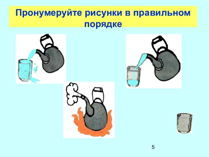 Пронумеруйте рисунки в правильном порядке