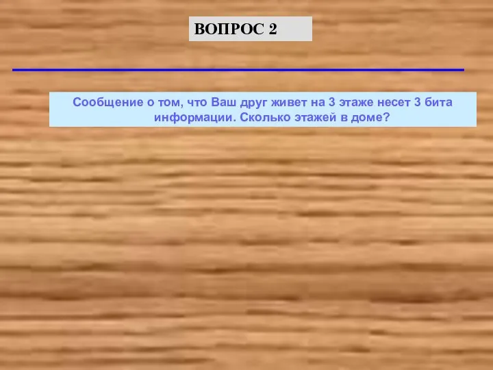 Сообщение о том, что Ваш друг живет на 3 этаже несет