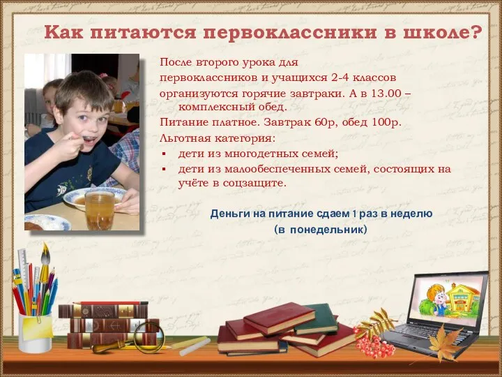 Как питаются первоклассники в школе? После второго урока для первоклассников и