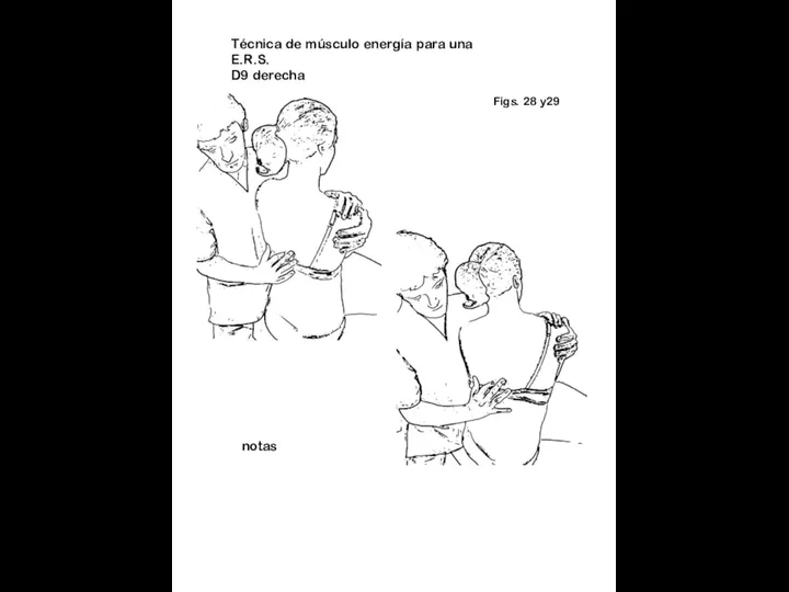 Figs. 28 y29 notas Técnica de músculo energía para una E.R.S. D9 derecha