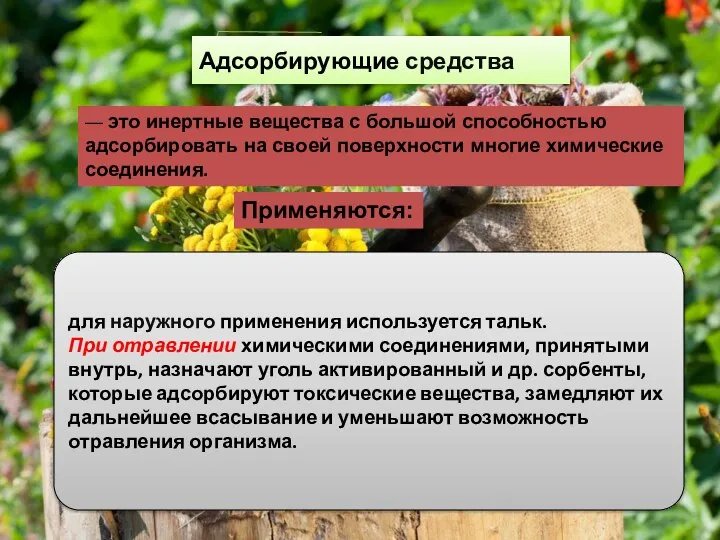 — это инертные вещества с большой способностью адсорбировать на своей поверхности