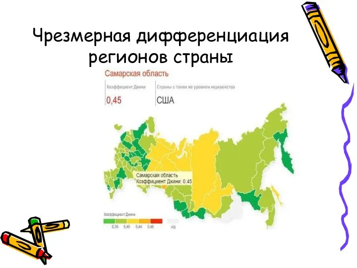 Чрезмерная дифференциация регионов страны