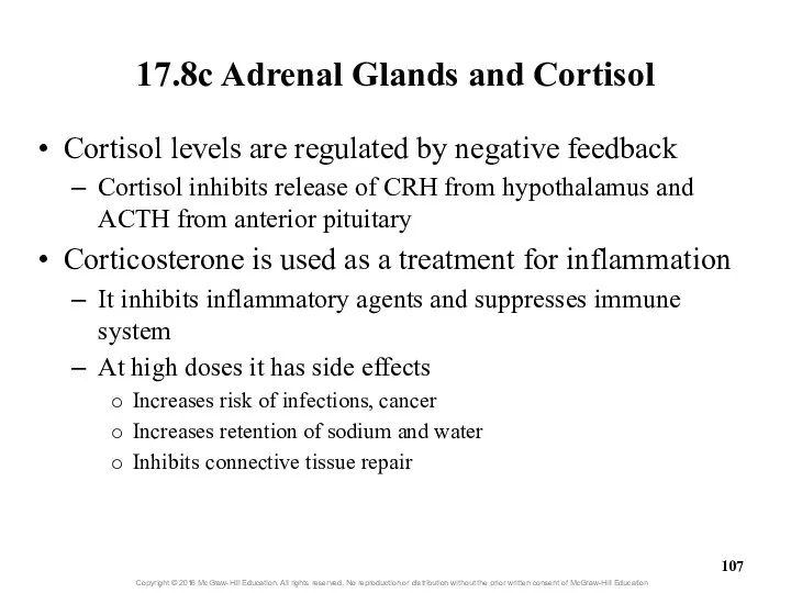 17.8c Adrenal Glands and Cortisol Cortisol levels are regulated by negative