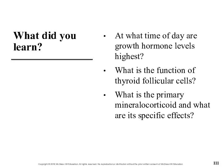 What did you learn? At what time of day are growth