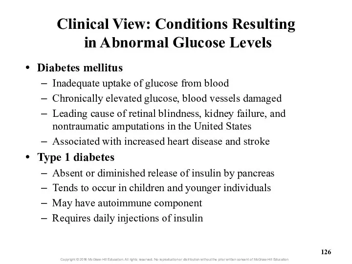 Clinical View: Conditions Resulting in Abnormal Glucose Levels Diabetes mellitus Inadequate