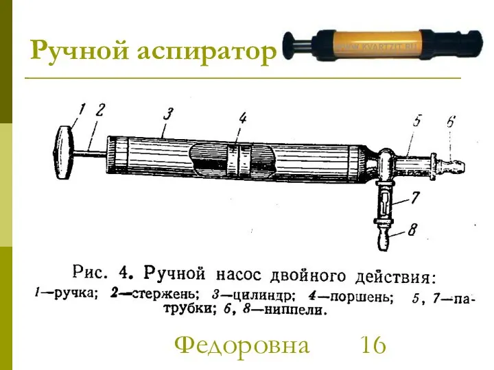 МККОС. Л.К. №2. Попова Людмила Федоровна Ручной аспиратор