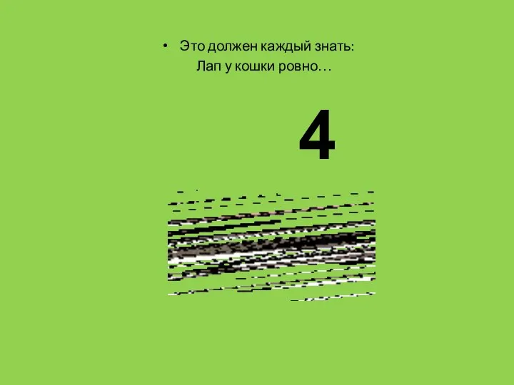 Это должен каждый знать: Лап у кошки ровно… 4