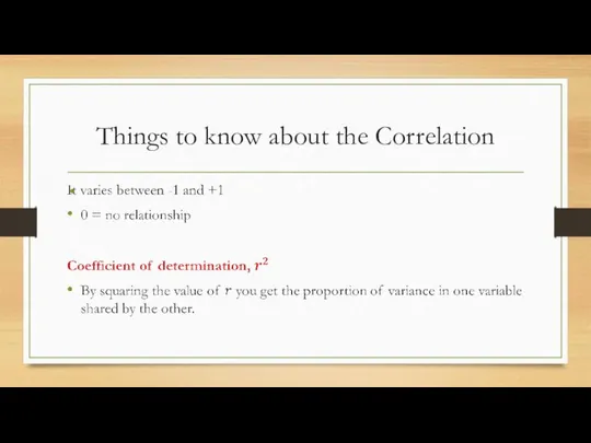 Things to know about the Correlation