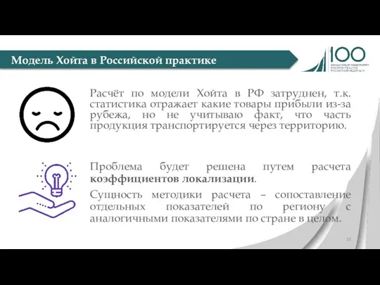 Модель Хойта в Российской практике Расчёт по модели Хойта в РФ