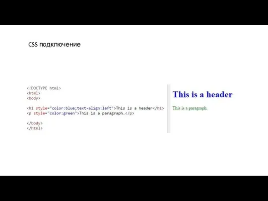 CSS подключение