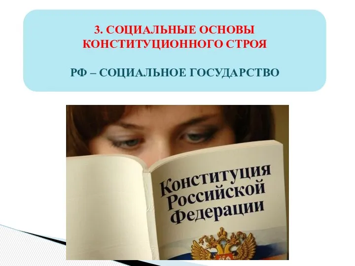 3. СОЦИАЛЬНЫЕ ОСНОВЫ КОНСТИТУЦИОННОГО СТРОЯ РФ – СОЦИАЛЬНОЕ ГОСУДАРСТВО