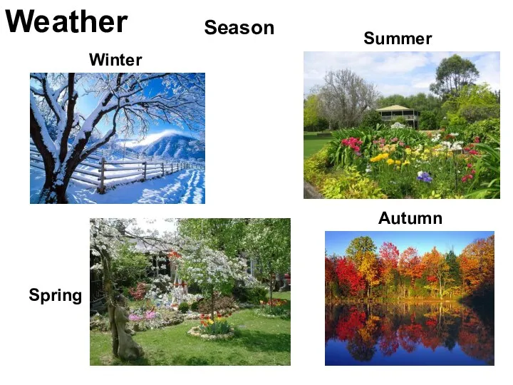 Weather Season Summer Autumn Winter Spring
