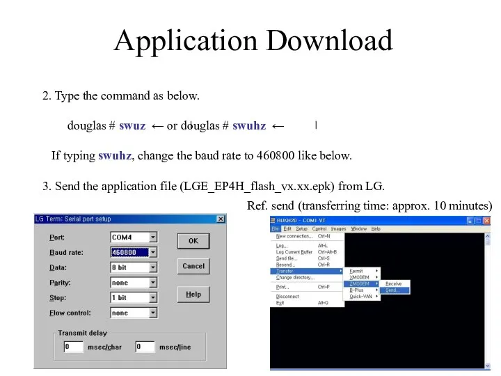 Application Download 2. Type the command as below. douglas # swuz