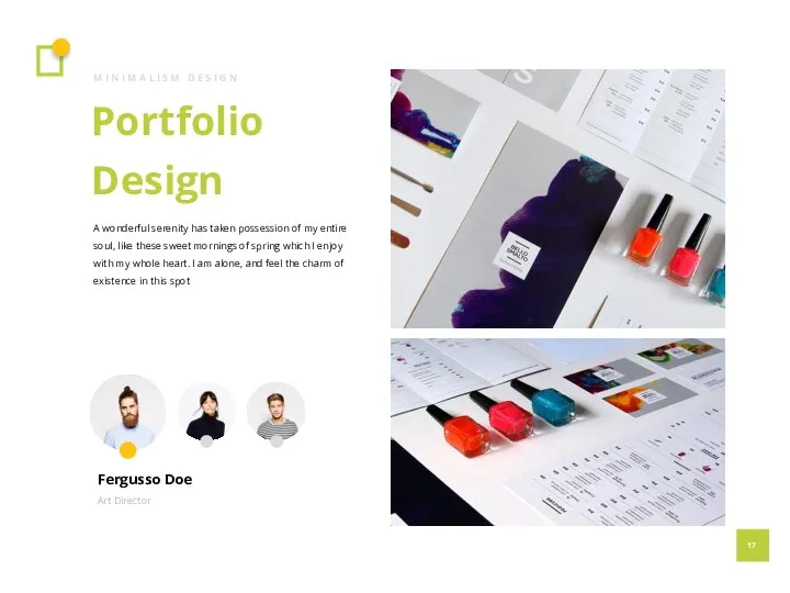 Portfolio Design M I N I M A L I S