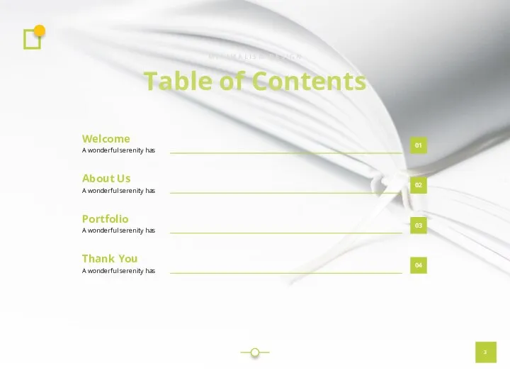 Table of Contents M I N I M A L I