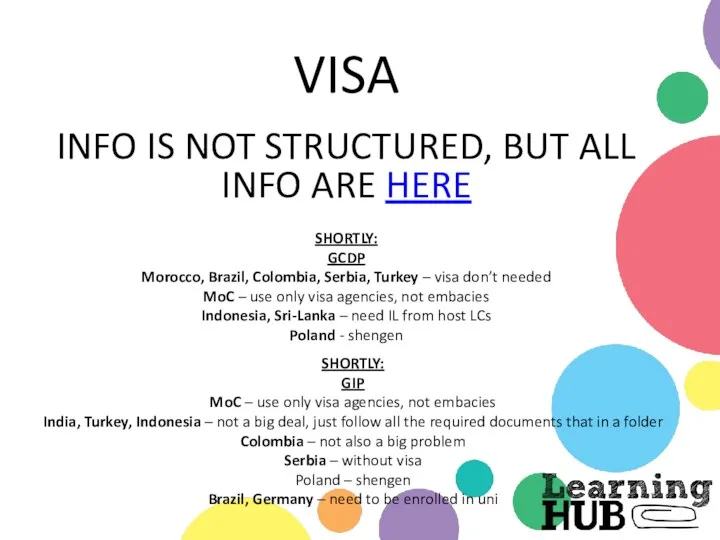 VISA INFO IS NOT STRUCTURED, BUT ALL INFO ARE HERE SHORTLY: