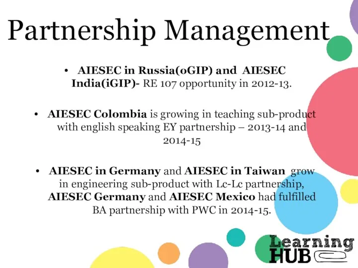 Partnership Management AIESEC in Russia(oGIP) and AIESEC India(iGIP)- RE 107 opportunity