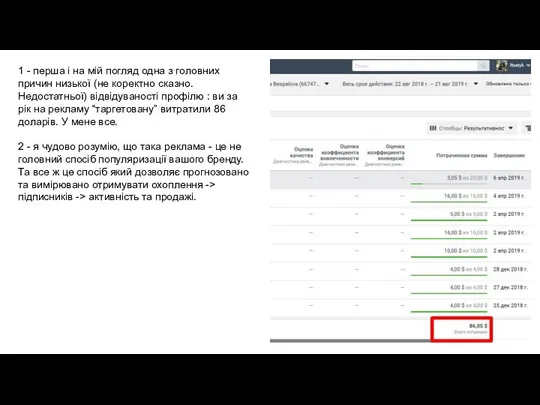 1 - перша і на мій погляд одна з головних причин