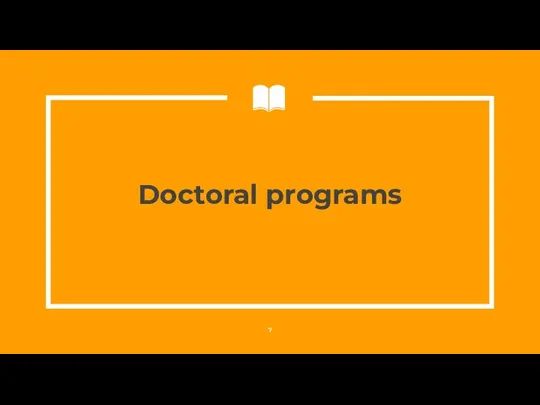 Doctoral programs