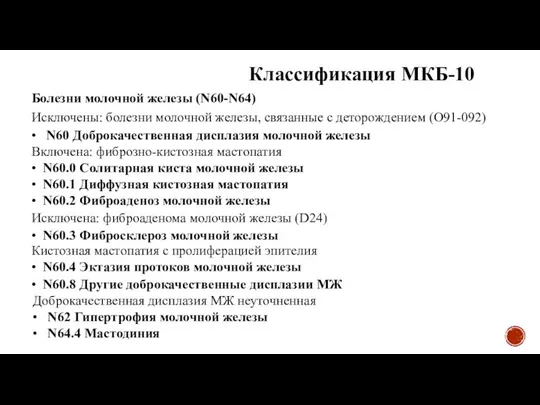 Классификация МКБ-10