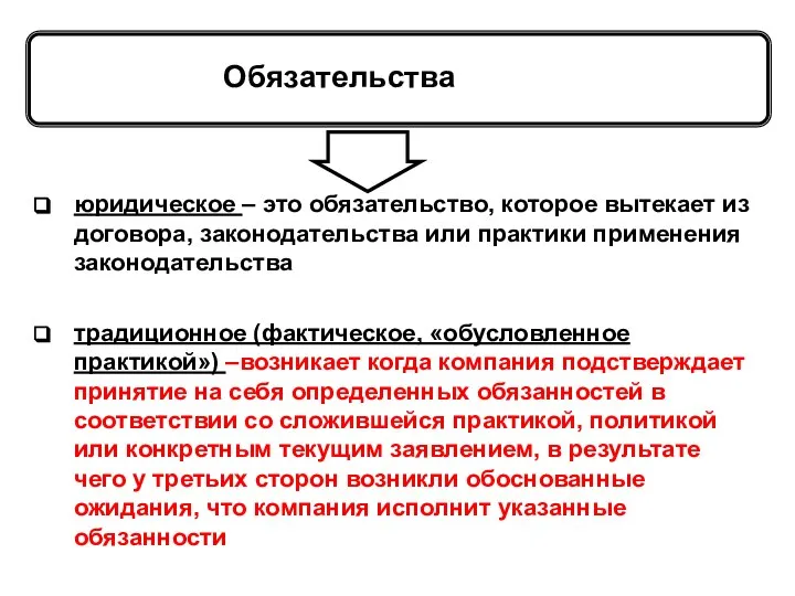 Активы = Обязательства Капитал юридическое – это обязательство, которое вытекает из