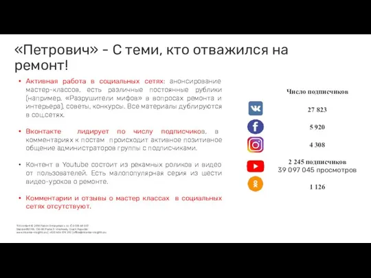 «Петрович» - С теми, кто отважился на ремонт! Активная работа в