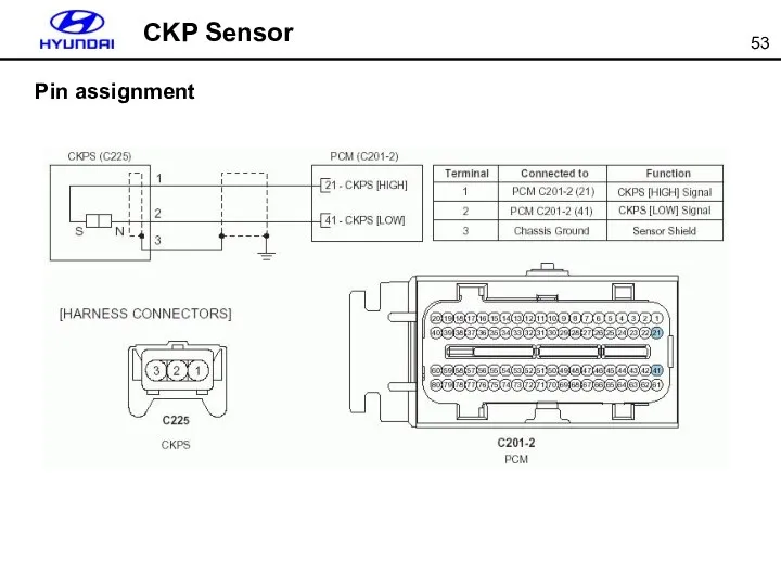 CKP Sensor Pin assignment