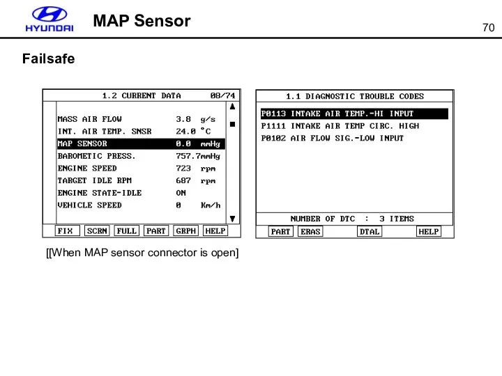 MAP Sensor Failsafe [[When MAP sensor connector is open]