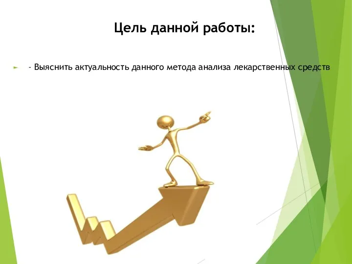 Цель данной работы: - Выяснить актуальность данного метода анализа лекарственных средств