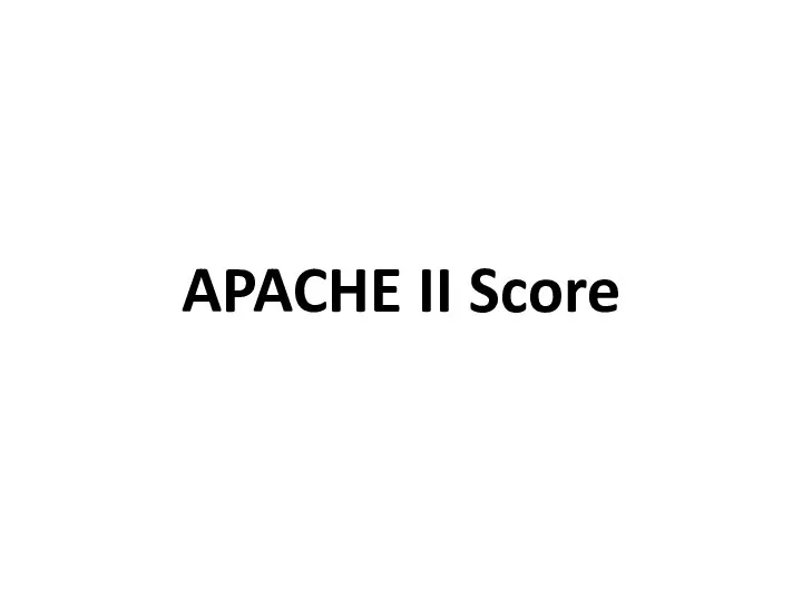 APACHE II Score
